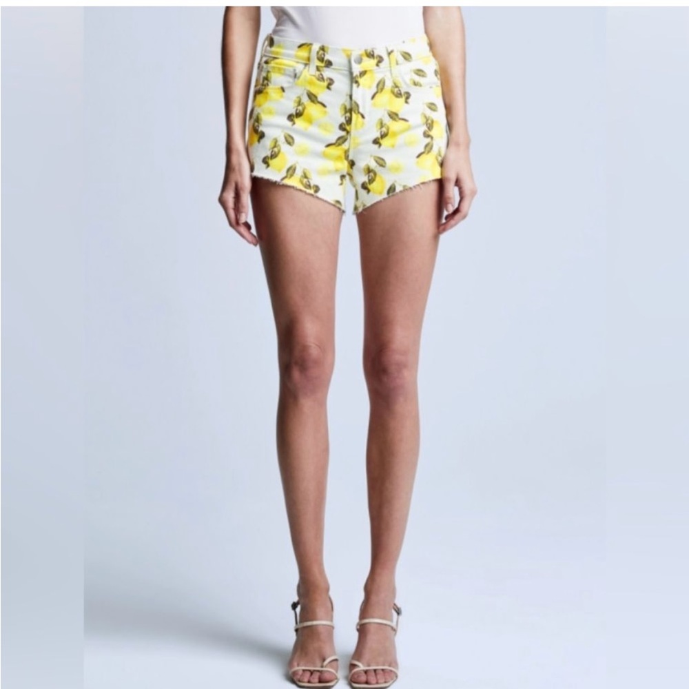 L’AGENCE Audrey Lemon Shorts Mid-Rise Size 30
